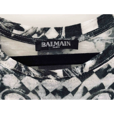 Pre-owned Balmain Linen T-shirt In Black