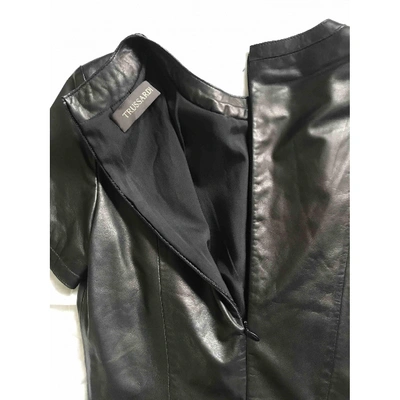 Pre-owned Trussardi Black Leather Dress