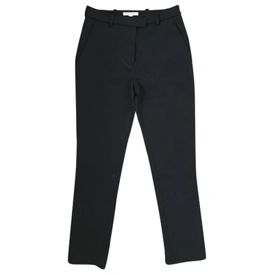 Pre-owned Carven Wool Straight Pants In Black