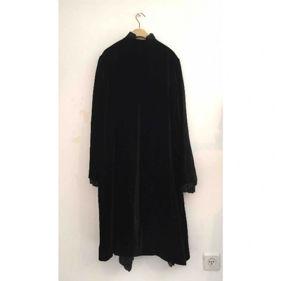 Pre-owned Ralph Lauren Velvet Coat In Black