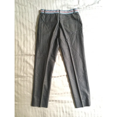 Pre-owned Miahatami Wool Straight Pants In Grey