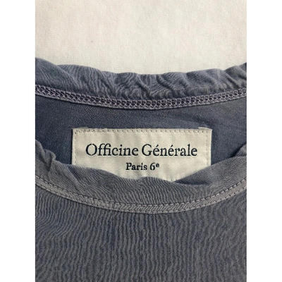 Pre-owned Officine Generale Blue Cotton Top