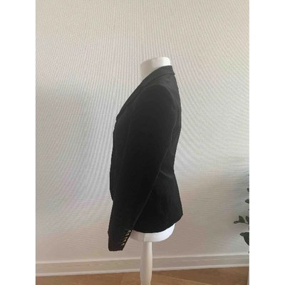 Pre-owned Gucci Velvet Blazer In Black