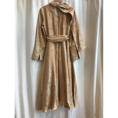 Pre-owned Partow Gold Silk Dress