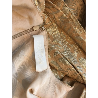 Pre-owned Partow Gold Silk Dress
