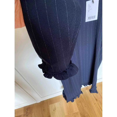 Pre-owned Ganni Fall Winter 2019 Dress In Navy