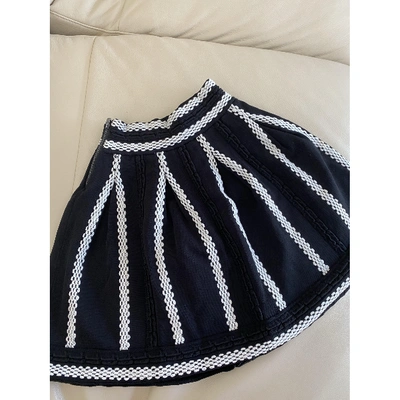 Pre-owned Maje Wool Mid-length Skirt In Black