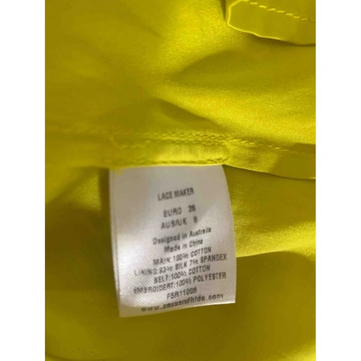 Pre-owned Sass & Bide Mini Dress In Yellow