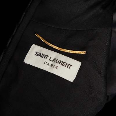 Pre-owned Saint Laurent Velvet Mini Dress In Black