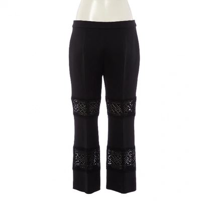 Pre-owned Alexander Mcqueen Wool Trousers In Black