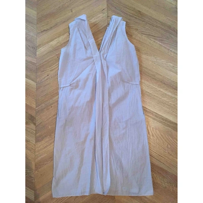Pre-owned Marni Silk Mid-length Dress In Grey