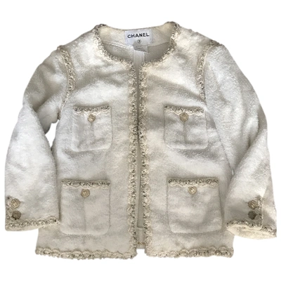 Pre-owned Chanel Jacket In White
