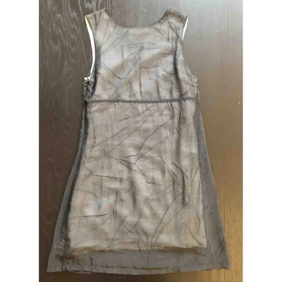 Pre-owned Dkny Mini Dress In Grey