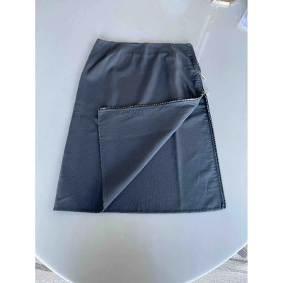 Pre-owned Louis Vuitton Wool Mid-length Skirt In Grey