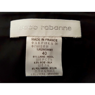 Pre-owned Rabanne Wool Mini Skirt In Black
