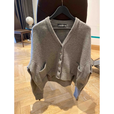 Pre-owned Dolce & Gabbana Cashmere Cardigan In Grey