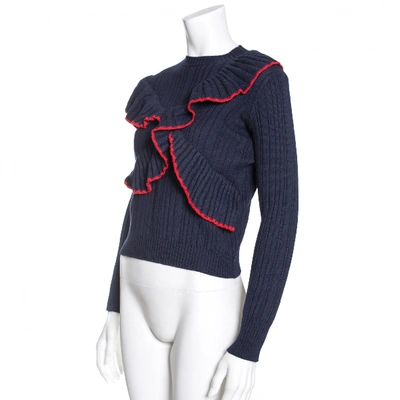 Pre-owned Msgm Wool Knitwear In Navy