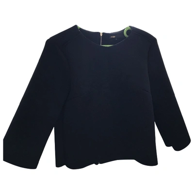 Pre-owned Sandro Navy Polyester Top