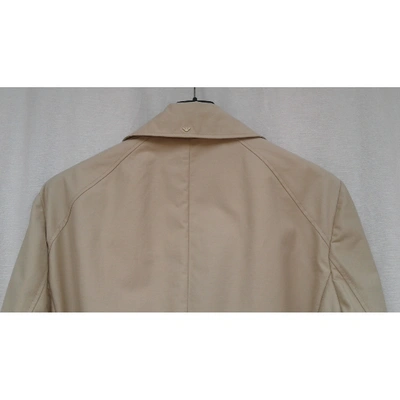 Pre-owned Armani Jeans Trench Coat In Beige