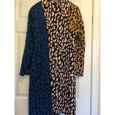 Pre-owned Diane Von Furstenberg Silk Mid-length Dress In Multicolour