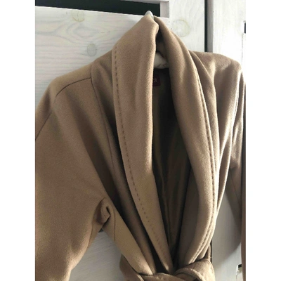 Pre-owned Max Mara Wool Coat In Beige