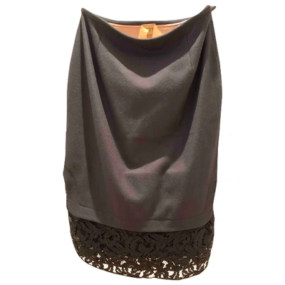 Pre-owned N°21 Wool Mid-length Skirt In Black