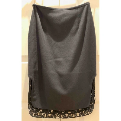 Pre-owned N°21 Wool Mid-length Skirt In Black
