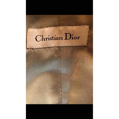 Pre-owned Dior Grey Chinchilla Jacket