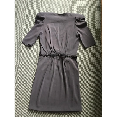 Pre-owned Sandro Mini Dress In Anthracite