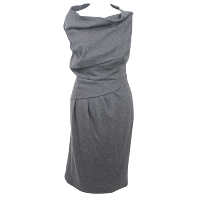 Pre-owned Amanda Wakeley Grey Wool Dress