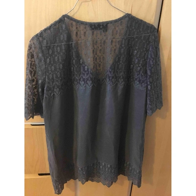 Pre-owned The Kooples Silk Blouse In Anthracite