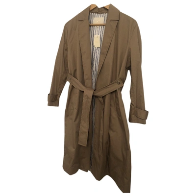 Pre-owned Maje Beige Cotton Trench Coat