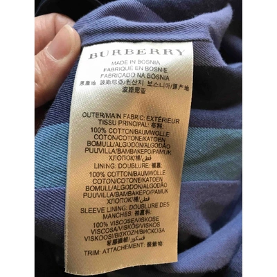 Pre-owned Burberry Trench Coat In Blue