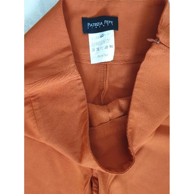 Pre-owned Patrizia Pepe Trousers In Orange