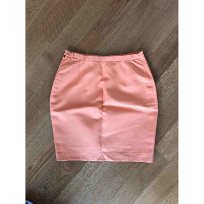 Pre-owned Versace Skirt Suit In Orange