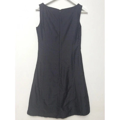 Pre-owned Sand Silk Mid-length Dress In Black