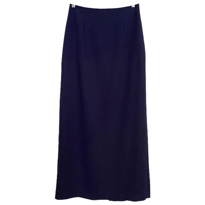 Pre-owned Club Monaco Maxi Skirt In Blue