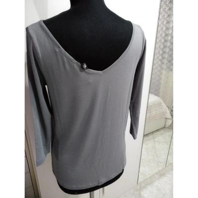 Pre-owned Blumarine Grey Viscose Top