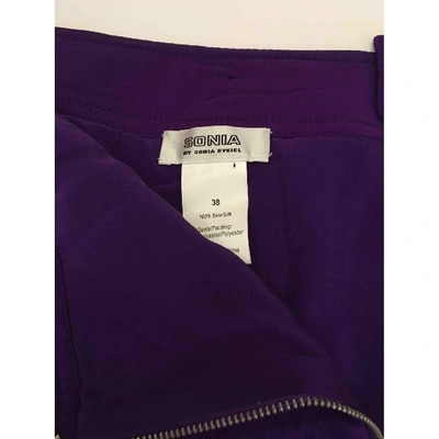 Pre-owned Sonia By Sonia Rykiel Silk Mini Skirt In Purple