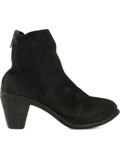 Guidi Chunky Heel Ankle Boot In Black
