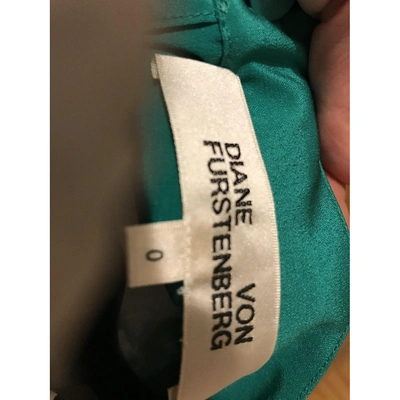 Pre-owned Diane Von Furstenberg Silk Jumpsuit In Green