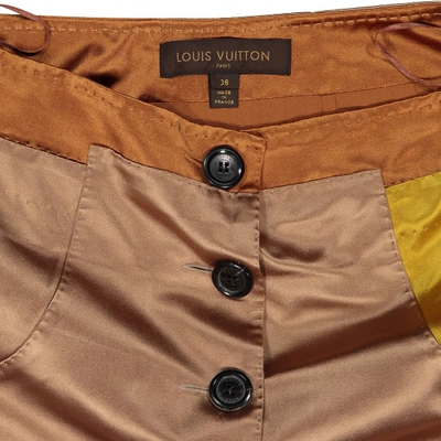 Pre-owned Louis Vuitton Silk Mini Skirt In Brown