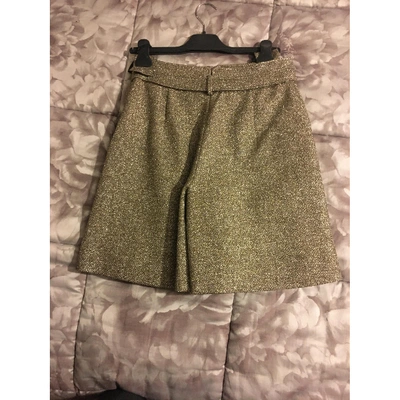 Pre-owned Dior Gold Polyester Shorts