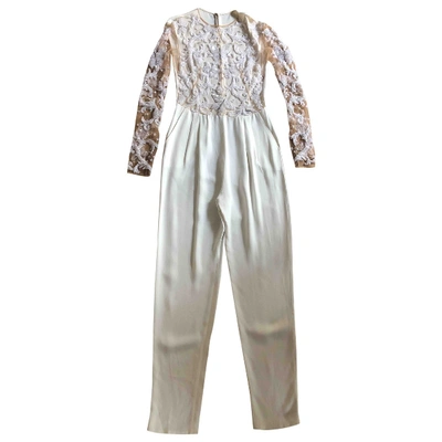 Pre-owned Zuhair Murad White Silk Jumpsuit