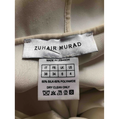 Pre-owned Zuhair Murad White Silk Jumpsuit