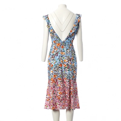 Pre-owned Saloni Silk Maxi Dress In Multicolour