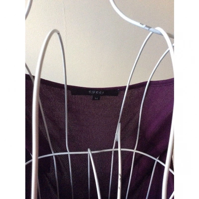 Pre-owned Gucci Mid-length Dress In Purple