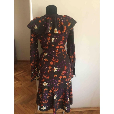 Pre-owned Valentino Silk Mid-length Dress In Blue