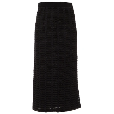 Pre-owned Barbara Casasola Silk Mid-length Skirt In Black