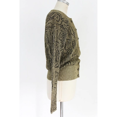 Pre-owned Krizia Wool Cardigan In Gold